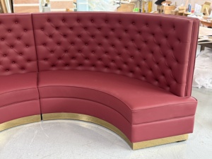 Asientos en Forma de U, Sofá Banqueta Tapizado en Cuero PU, Respaldo Alto Curvo para Restaurante, Hotel, Bar, Muebles de Salón - Product Image 3