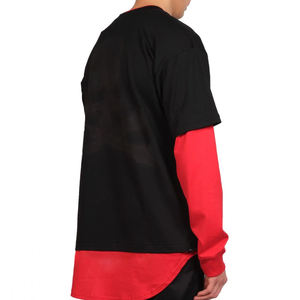 Logotipo personalizado y diseño de camiseta de manga doble para hombre de calidad superior 100% algodón al por mayor de tela tejida - Product Image 4