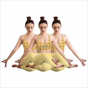 ชุดออกกำลังกาย 2 ชิ้น ชุดโยคะสำหรับผู้หญิง ชุดกีฬาผู้หญิง เสื้อกล้ามเอวสูง กางเกงขาสั้น ชุดโยคะ เสื้อครอป กางเกงขายาว - Product Image 5