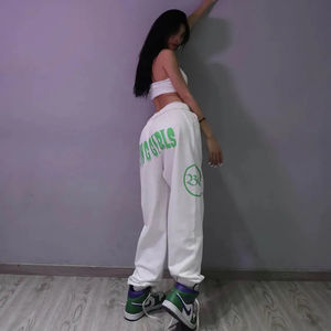 Summer hip-hop Letter printing graphic sweatpants <b>Red</b> pants for <b>women</b> Y2K high waist loose casual pants <b>Trousers</b> - Product Image 5