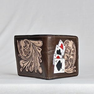 Cartera de Cuero Genuino para Hombre Walla India's Premium, Cierre Abierto, Corta, Hecha a Mano, Multifuncional - Product Image 3