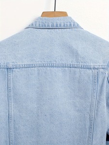 Chaqueta vaquera de servicio OEM, superventas, de alta calidad, estilo casual urbano para hombre, con botonadura sencilla y corte regular. - Product Image 3