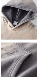 Custom High Quality Designed Embroidery Patch Acid Washed Distressed Zipper Streetwear Inkjet Paint Print <b>Zip</b> <b>up</b> <b>Hoodie</b> Men - Product Image 5