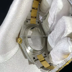 Montre-bracelet analogique à quartz en acier inoxydable de qualité supérieure pour homme Style Hip Hop Glacé VVS1 Moissanite 41mm Cadran antique Offre de gros - Product Image 5