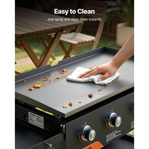 4-Burner <b>Gas</b> Flat Top Grill 36-Inch Foldable Propane <b>Griddle</b> Pulse Ignition 60000 BTU Outdoor Pan-Frying Grilling Camping - Product Image 6