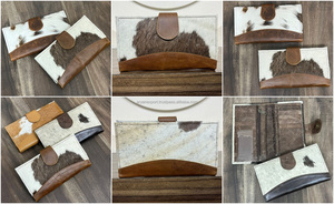 Cartera de Cuero Vacuno al por Mayor, Cartera de Mano para Mujer, Estilo Occidental, Cuero Genuino, Multiusos, Carteras de Diseñador de Lujo - Product Image 3