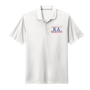 เสื้อโปโล KA Order White Performance Dri-FIT ซับเหงื่อ แห้งเร็ว สำหรับกอล์ฟ ปักโลโก้ สีขาว สำหรับผู้ชาย - Product Image 1