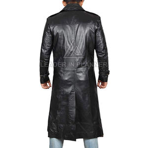 เสื้อโค้ทหนังผู้ชายสีพื้นเรียบง่าย สวมใส่สบายในฤดูหนาว รุ่นใหม่มาแรง ราคาประหยัด แฟชั่นเสื้อโค้ทหนังสำหรับผู้ชาย - Product Image 3