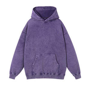 Sweat à capuche d'hiver pour hommes, personnalisable OEM, grande taille, style pull oversize, 100% coton molletonné, style vintage délavé - Product Image 5