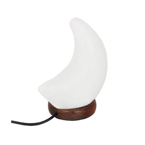 Lámpara de Sal del Himalaya de Media Luna OEM 2026 al por Mayor, la Mejor Calidad, Tallada a Mano, Base de Madera Ecológica, Artesanía Natural Personalizable - Product Image 3