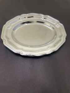 Assiettes décoratives en argent de 25 cm pour servir les aliments, fournitures de restaurant, assiettes en laiton réutilisables, dernières créations - Product Image 2