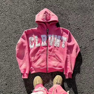 Sudaderas con Capucha de Alta Calidad para Hombre, Estilo Urbano, con Cierre de Cremallera, Mangas Largas, Diseño Personalizado y Logotipo Impreso, Suministro OEM - Product Image 1