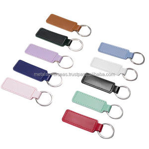 <b>Custom</b> Logo Metal Leather <b>Keychain</b> Premium Stainless Steel Key Holder Corporate Promotional Gift - Product Image 4
