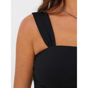 2025 été FOXA 2025 femmes un tricoté haut court débardeur respirant Sexy Camisole col carré ajusté vêtements pour aller - Product Image 1