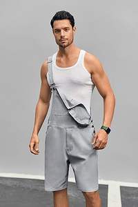 Salopette en jean pour homme 2026, coupe décontractée, style mode et workwear, avec poches, style vintage et hip-hop pour l'été - Product Image 5