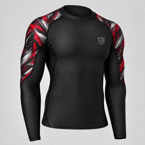 Rashguard MMA BJJ No Gi pour hommes, logo personnalisé, haut de compression sublimé à manches longues, équipement de lutte, rashguard à séchage rapide - Product Image 2