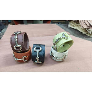 Accent Vert Serviette En Cuir Rond Nouveau Style TCD Équestre Cheval Bit Serviette Serviette Porte-Mouchoirs et Anneaux Dernier Prix Pas Cher - Product Image 6