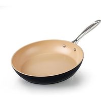 Wajan Goreng Aluminium Anti Lengket Premium Gagang Tahan Panas Stainless Steel Siap Pakai Induksi untuk Memasak Sehari-hari Serbaguna