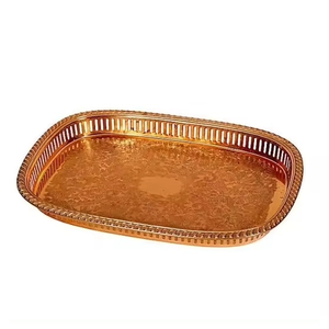 Bandeja de Almacenamiento de Alimentos y Frutas Vintage para Cocina, Bandeja Rectangular de Acero Inoxidable, Estilo Lujoso, Metal Pulido, BANDEJAS PARA ALIMENTOS - Product Image 1