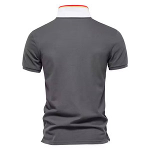 Nouveauté été - Polos gris pour hommes - Col golf - Impression de logo - Coton - Meilleure qualité - Manches courtes - Design tendance - Vente flash - Product Image 2