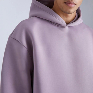 <b>Mens</b> Lavender Hooded Tracksuit Set Full Sleeve <b>Pullover</b> Sweatshirt with Kangaroo Pocket and Matching Pants Casual Loose Fit - Product Image 6