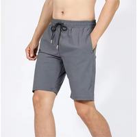 Shorts Bermuda pour Hommes Gris Respirants Écologiques à Séchage Rapide avec Taille Élastique et Poches Style Sport Casual