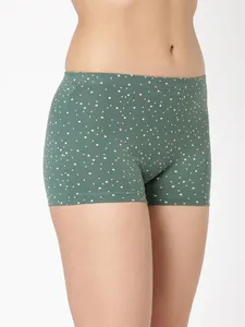 กางเกงในขาสั้นผู้หญิงผ้าฝ้ายพรีเมียม 100% คุณภาพสูง พิมพ์ลายดอกไม้ ปิดคลุมดี  รับผลิตตามสั่งจากโรงงานโดยตรง พร้อมสกรีนโลโก้ - Product Image 5