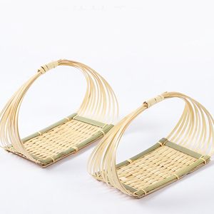 Woven Bamboo Fruit <b>Basket</b> for Kitchen Bread <b>Vegetable</b> Storage <b>Basket</b> Handmade Serving <b>Basket</b> for Home Garden Dining Table - Product Image 3