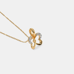 Collier pendentif papillon infini en or jaune avec diamant de laboratoire - Product Image 4