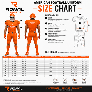 Conjunto de Uniforme de Fútbol Americano para Hombre RONAL, Jersey Ajustado Naranja y Pantalones, Absorbe la Humedad, para Todas las Temporadas, Ropa de Equipo - Product Image 6