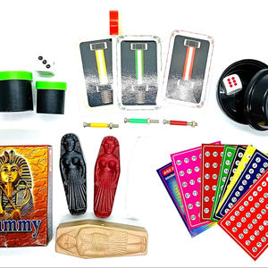 Magic Trick Mental Magic Kit <b>Set</b> of 5 Tricks Beginner Mentalist <b>Set</b> with Mummy Mystery <b>Dice</b> Vision Prediction Cards - Product Image 1