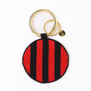 Vibrant Woven Glass Seed Beads Coin Holder Keychains for Holiday Crafts Customized Eco-Friendly Keychains - Product Image 1