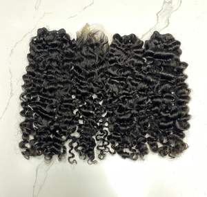 Extensiones vietnamita de cabello rizado birmano virgen de grado 12A de alta calidad trama de máquina doble para mujeres negras - Product Image 6