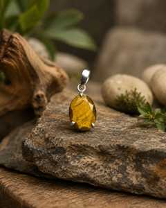Jewelry Wedding Gift Tiger Eye High Quality Handcraft Gemstone Pendant Necklace <b>Silver</b> <b>Snake</b> <b>Chain</b> Oval Shape Genuine Cut - Product Image 3