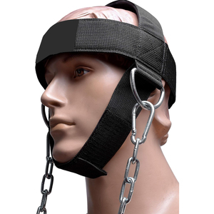 สายรัดศีรษะปรับระดับได้สำหรับออกกำลังกาย อุปกรณ์ฝึกกล้ามเนื้อคอ อุปกรณ์ออกกำลังกายในยิม ระบบอุปกรณ์เสริมช่วยยกน้ำหนักเพิ่มความแข็งแรง - Product Image 3