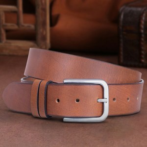 Cinturón de Cuero Genuino con Borde Crudo al por Mayor para Hombre, Cinturón de Búfalo de Grano Completo de Una Sola Capa Premium, Personalizado ODM LMB-0088C - Product Image 6