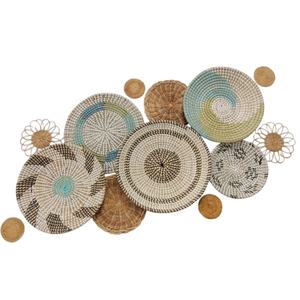 Ensemble de paniers muraux de style classique respectueux de l'environnement Décoration murale suspendue tissée - Product Image 3