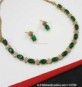 Ensemble de bijoux de mariée en diamant américain classique Collier et boucles d'oreilles en deux pièces pour mariage Style classique à la mode - Product Image 2