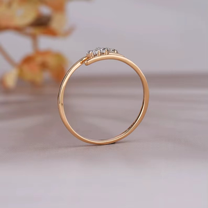 Dainty Statement 925 Silver Yellow Gold Women's Classic <b>Ring</b> with White Moissanite IGI Certified Engagement & Anniversary Gift - Product Image 3