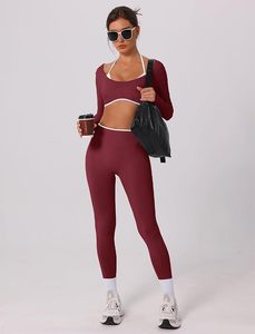 Ensemble de vêtements de sport pour femmes, leggings sculptants, soutien-gorge de sport confortable, tenue de fitness et de course - Product Image 4