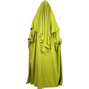 Ensemble Modeste 2 Pièces Khimar Abaya de Haute Qualité en Nida Léger et Respirant pour Femme Musulmane, Robe Hijab Papillon Jilbab pour l'Aïd, Vente en Gros - Product Image 3