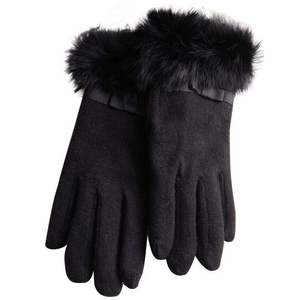 Kitten <b>Mittens</b> with Faux Fur Lining Touch Smart Woolen & Cashmere <b>Gloves</b> - Product Image 6