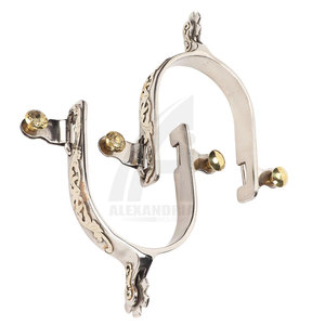 Espuelas de acero inoxidable para montar a caballo, espuelas de vaquero occidental, otros equipos ecuestres, precio al por mayor de Alexandria Industries - Product Image 2