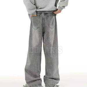 กางเกงยีนส์ทรงหลวมผู้ชายทรงหลวมสไตล์สตรีทแฟชั่นลำลองสบาย ๆ ทันสมัยทุกวัน - Product Image 4