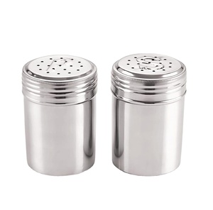 Ensemble de tamis à farine en acier inoxydable écologique pour vendeurs indiens, shaker à poudre, café, cacao, sucre, sel, poivre - Product Image 1