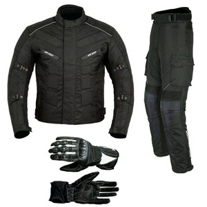 Traje de Motociclismo CE, Chaqueta y Pantalones de Cuero con Armadura, Equipo de Motociclismo Transpirable de Secado Rápido, Kit OEM - Product Image 1