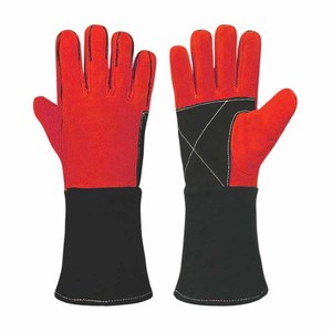 ถุงมือหนังวัวแท้เสริมความแข็งแรง ดีไซน์ใหม่ สำหรับงานหนัก ป้องกันส่วนบุคคล ใช้กับงานดับเพลิง ก่อสร้าง ทนทาน เหมาะสำหรับงานบาร์บีคิว - Product Image 3