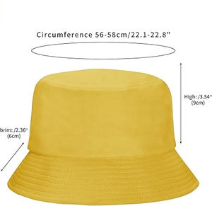 Chapeau de randonnée jaune pour l'extérieur, unisexe, avec logo personnalisé, casquette ronde respirante, vierge et simple - Product Image 2