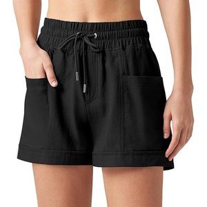 Summer Bermuda Shorts Women Casual Mid Waist Teens Girl Breathable Quick Dry <b>Elastic</b> Waist 100% Cotton Sporty Running Beach - Product Image 6