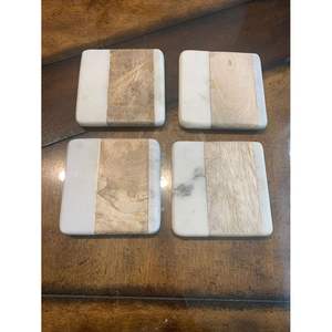 Contemporary Eco-Friendly <b>Marble</b> <b>Coasters</b> Durable Washable Natural Stone Table Decor Cozy Mats & Pads - Product Image 6
